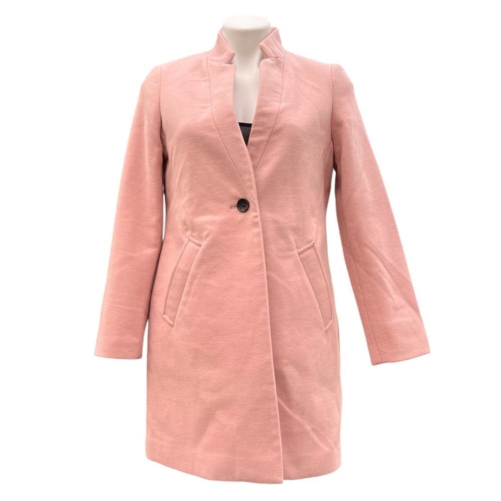 Banana Republic Factory Pink Mandarin One Button Car Coat New Size Small